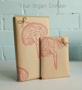 Brain Stamp Wrapping Paper